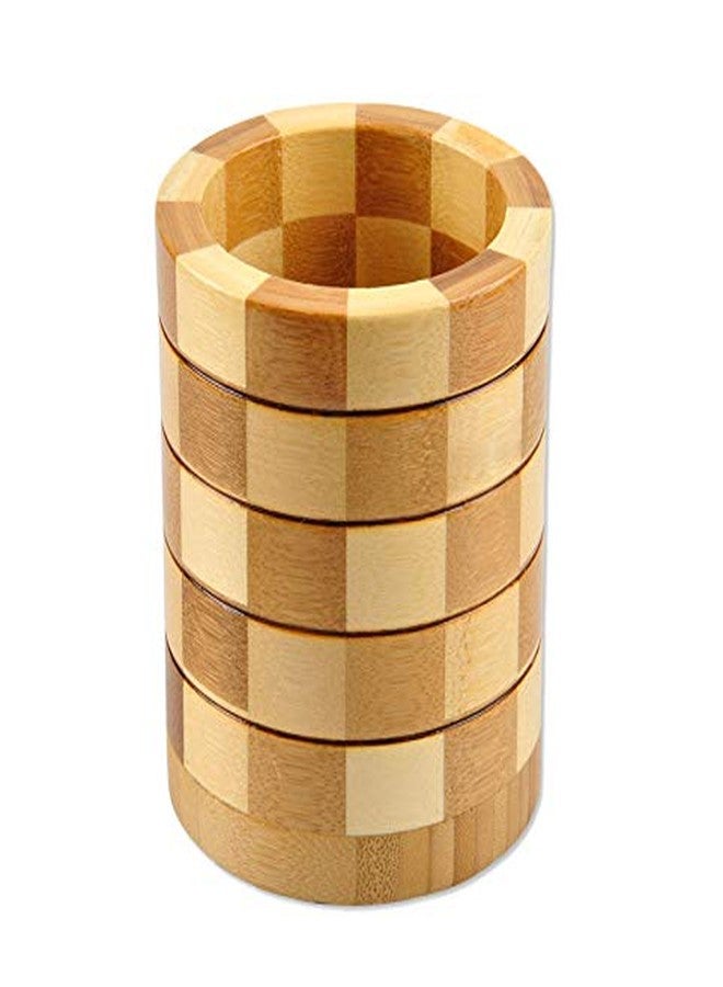 HomeImpel Bamboo Kitchen Tool Holder, Round Shaped Bamboo Kitchen Utensil Holder and Organizer - Image 1